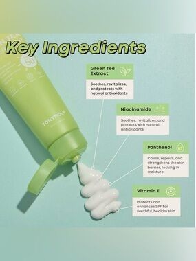 Tony Moly Green Tea Superlight Daily Defense, 2 in total, expires 2027